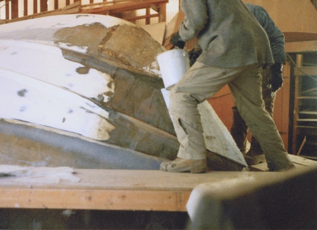 During Dec. a hull plug was constructed based on modifications mad to the CC 41'hull